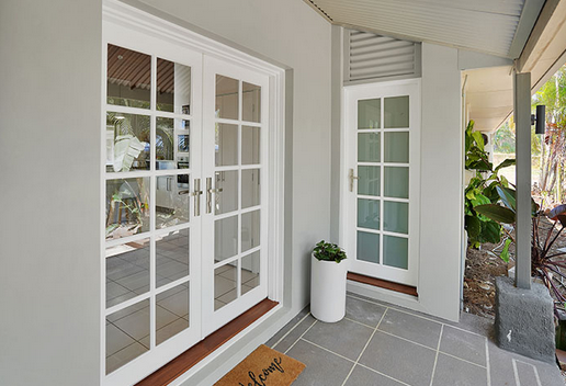 Let the Light Shine in Through Textured Glass French doors